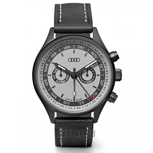 Купить Audi 3101600400 Наручные часы унисекс Audi Watch with calendar week, grey/black, артикул 3101600400