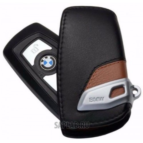 Купить BMW 82292219917 Кожаный футляр для ключа BMW Leather Key Case Luxury Line Brown Black, артикул 82292219917