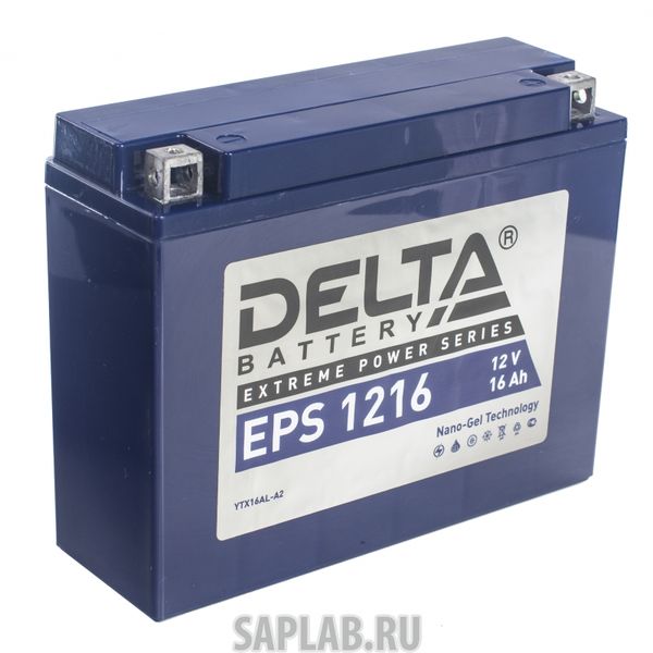 Купить DELTA EPS1216 Аккумулятор Delta EPS 1216 12В 16Ач 230CCA 205x70x162 мм Обратная (-+)
