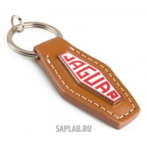 Купить Jaguar JBKR238BNA Кожаный брелок Jaguar Heritage Lozenge Keyring, Brown, артикул JBKR238BNA