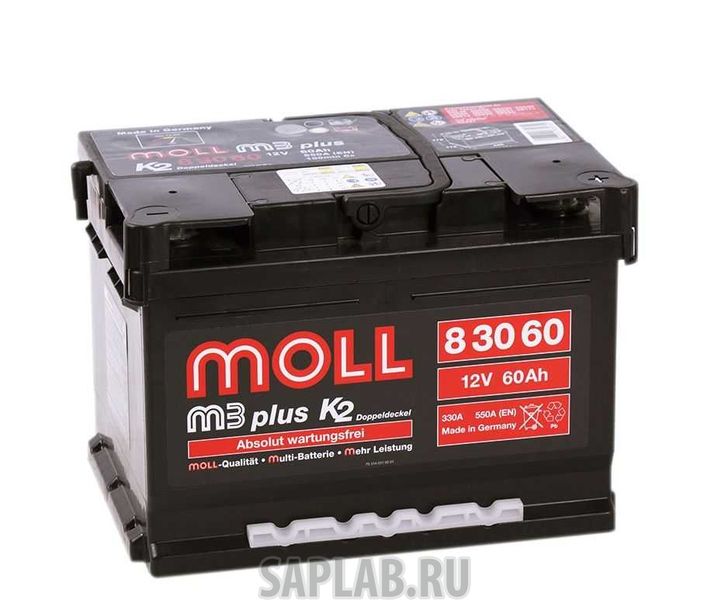 Купить MOLL 83060 Аккумулятор MOLL M3plus 60R 550A 242x175x175 83060