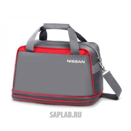 Купить NISSAN 999C161BXX Сумка дорожная раскладывающаяся Nissan Travel Bag, Grey-Red, артикул 999C161BXX