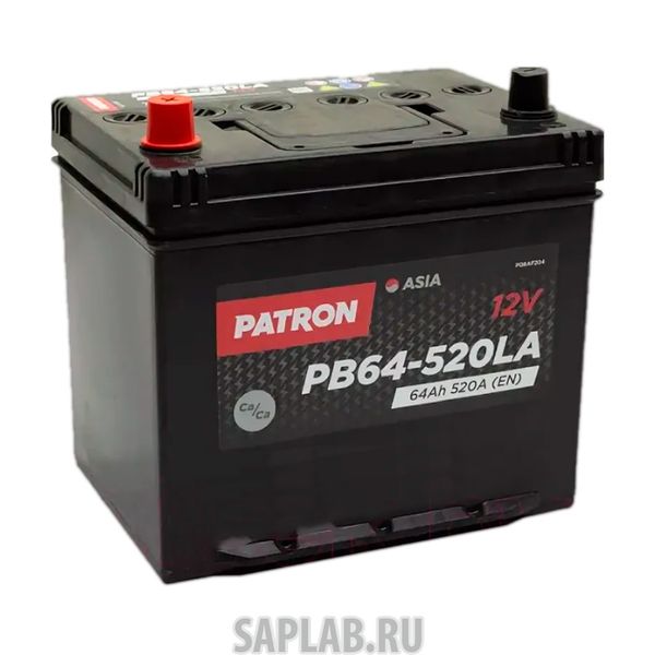 Купить PATRON PB64520LA Аккумулятор PATRON ASIA 12V 64AH 520A (L+) B1 230x173x222mm 14,9kg
