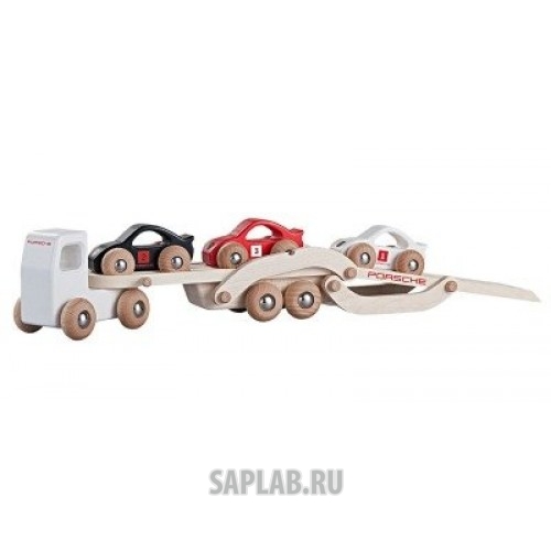 Купить Porsche WAP0400100H Деревянный автовоз с гоночными машинами Porsche Wooden Racing Truck