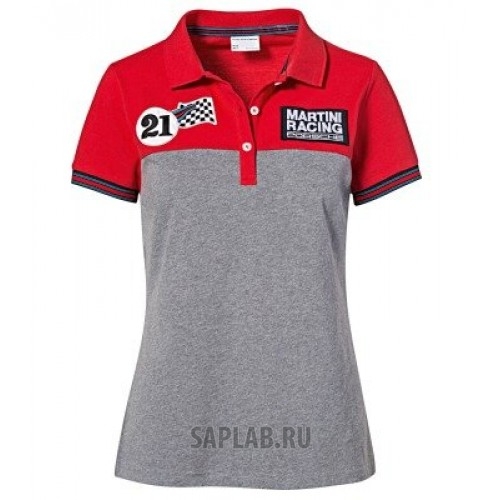 Купить Porsche WAP9210XS0J Женское поло Porsche Women’s Polo Shirt, Martini Racing Collection, Red/Melange