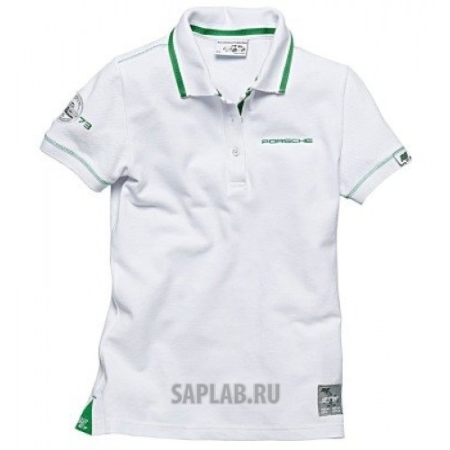 Купить Porsche WAP9580XS0H Женское поло Porsche Women’s Polo Shirt, RS 2.7 Collection, White - Viper green, артикул WAP9580XS0H