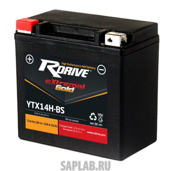 Купить RDRIVE GYTX14HBS Аккумулятор RDRIVE GOLD YTX14H-BS