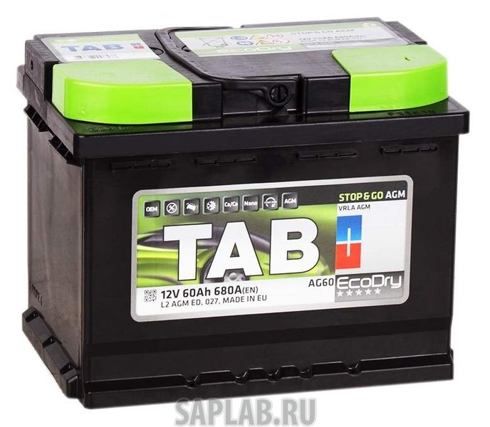 Купить TAB 213060 Аккумулятор TAB AGM 60R 680A 242x175x190 213060