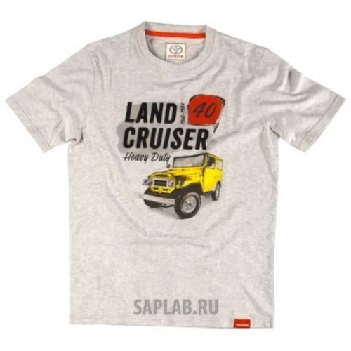 Купить TOYOTA TMHRTTCM04S Футболка мужская Toyota Men's T-Shirt, Land Cruiser 40, Grey, артикул TMHRTTCM04S