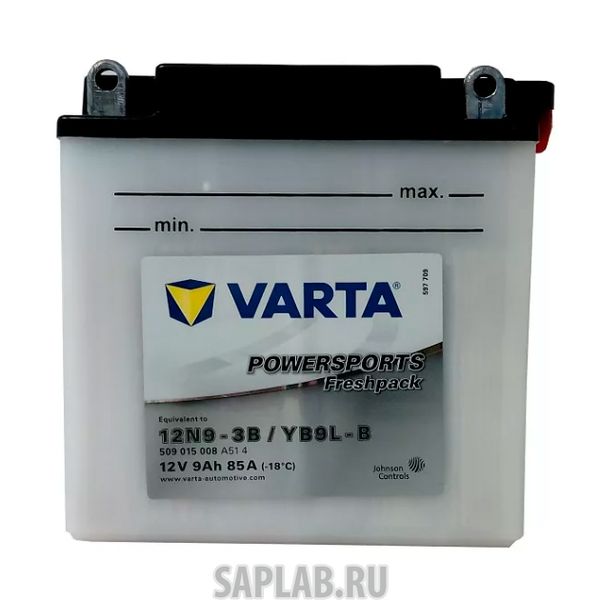 Купить VARTA 509015008 Аккумуляторная батарея Евро 9ah 85a 136/76/140 Yb9l-B Moto Varta 509015008