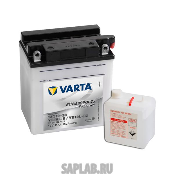 Купить VARTA 511013009 Аккумулятор VARTA Powersports Freshpack YB10L-B/12N10-3B/YB10L-B2