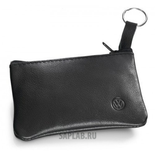 Купить Volkswagen 000087402A Кожаная ключница Volkswagen Leather Key Pouch, Black, артикул 000087402A