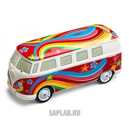 Купить Volkswagen 211087709B2K2 Копилка для мелочи в форме Volkswagen T1 Bulli Flower Moneybox, артикул 211087709B2K2