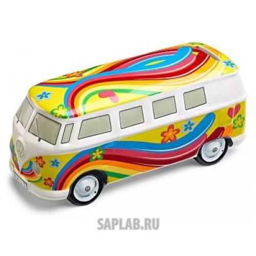 Купить Volkswagen 211087709C18R Копилка для мелочи в форме Volkswagen T1 Bulli Flower Power Moneybox, артикул 211087709C18R