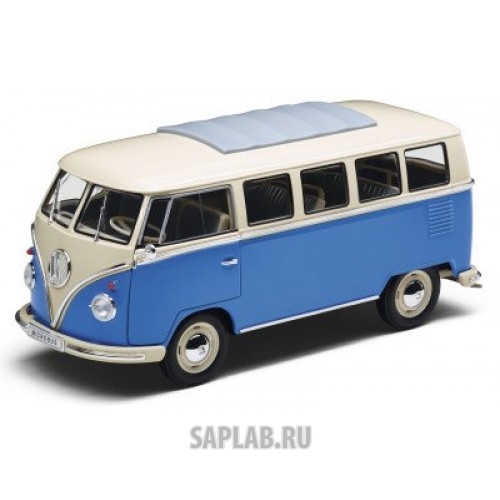 Купить Volkswagen 231099302LRD Модель автомобиля Volkswagen T1 Samba Van (1962), Scale 1:18, Blue/Cream, артикул 231099302LRD