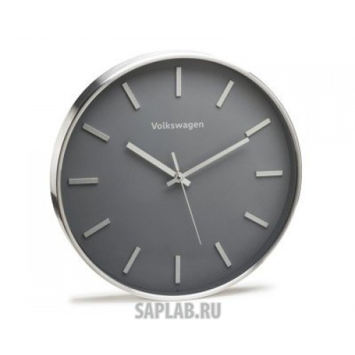 Купить Volkswagen 33D050810 Настенные часы Volkswagen Logo Wall Clock, Silver/Grey