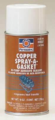 Купить Permatex 80697 Герметик-Усилитель Прокладок Термостойкий с Медью Аэрозоль 255г.